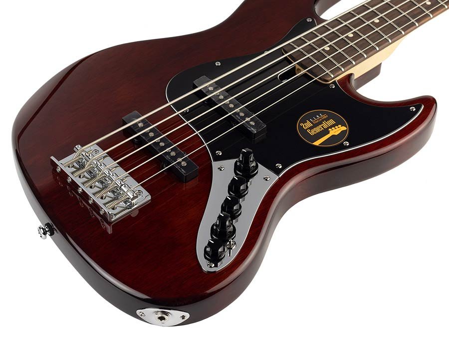 5-string active bass guitar natural mahogany - Afbeelding 5