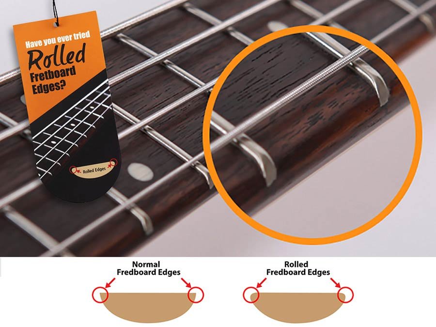 5-string active bass guitar natural mahogany - Afbeelding 10