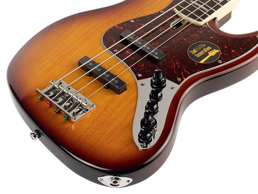 alder 4-string active bass guitar tobacco sunburst - Afbeelding 5