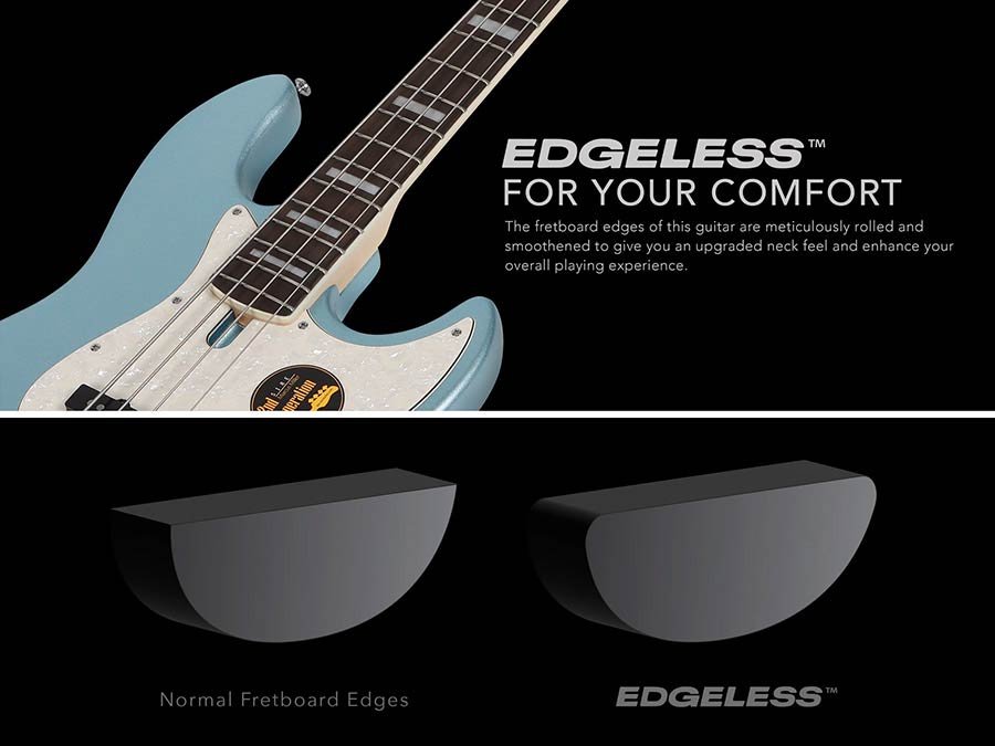 alder 4-string active bass guitar tobacco sunburst - Afbeelding 7