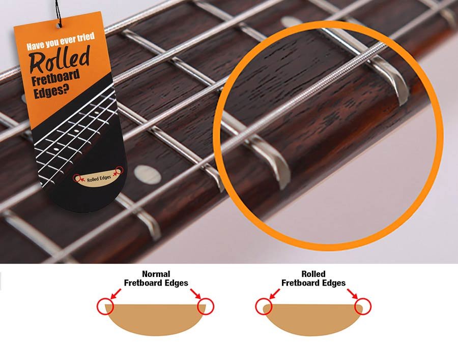lefty alder 4-string active bass guitar black - Afbeelding 6