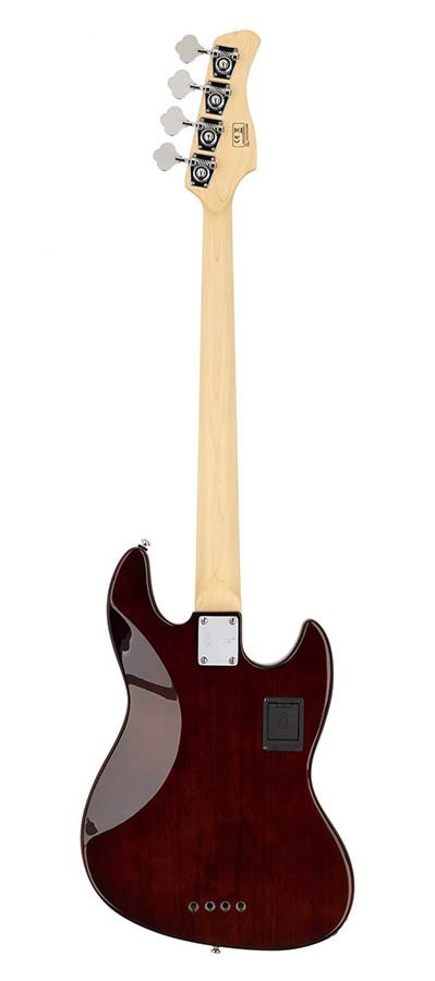 lefty alder 4-string active bass guitar tobacco sunburst - Afbeelding 2