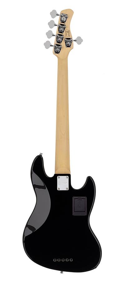 lefty alder 5-string active bass guitar black - Afbeelding 2