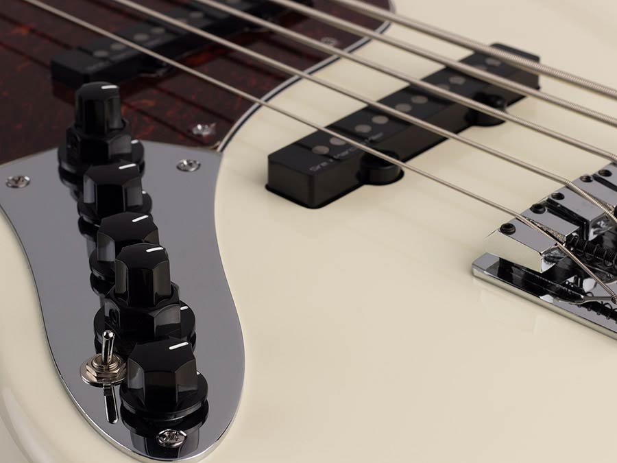 lefty alder 5-string active bass guitar antique white - Afbeelding 6