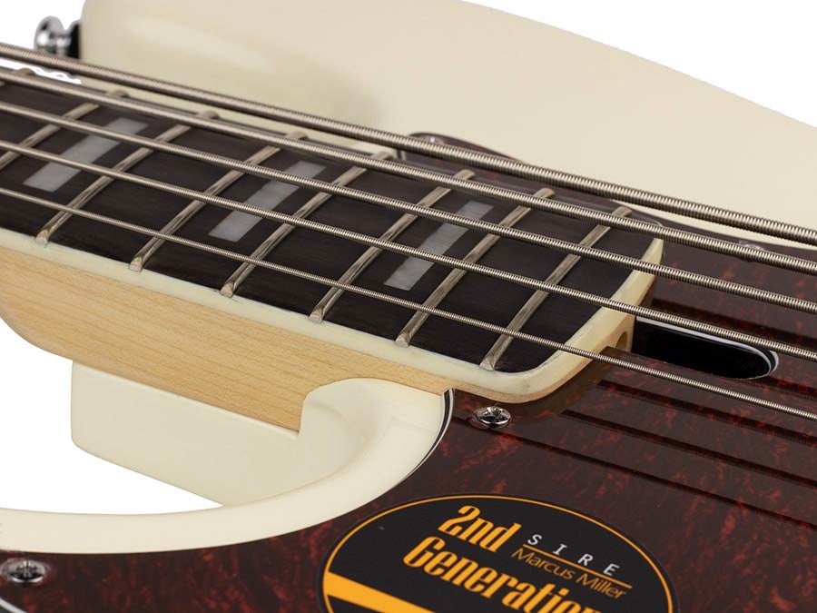 lefty alder 5-string active bass guitar antique white - Afbeelding 8