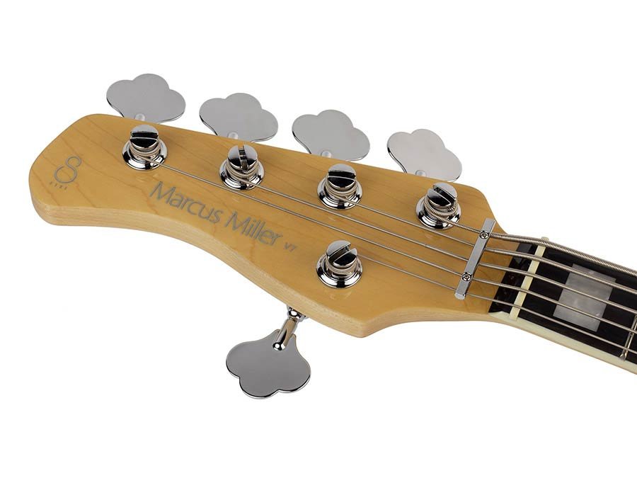 lefty alder 5-string active bass guitar antique white - Afbeelding 9