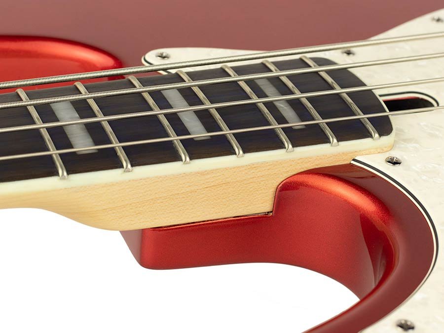 lefty alder 5-string active bass guitar bright metallic red - Afbeelding 7