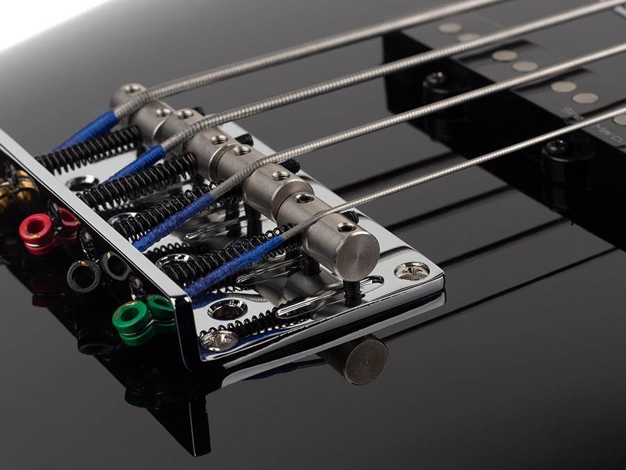 fretless alder 4-string active bass guitar black - Afbeelding 4