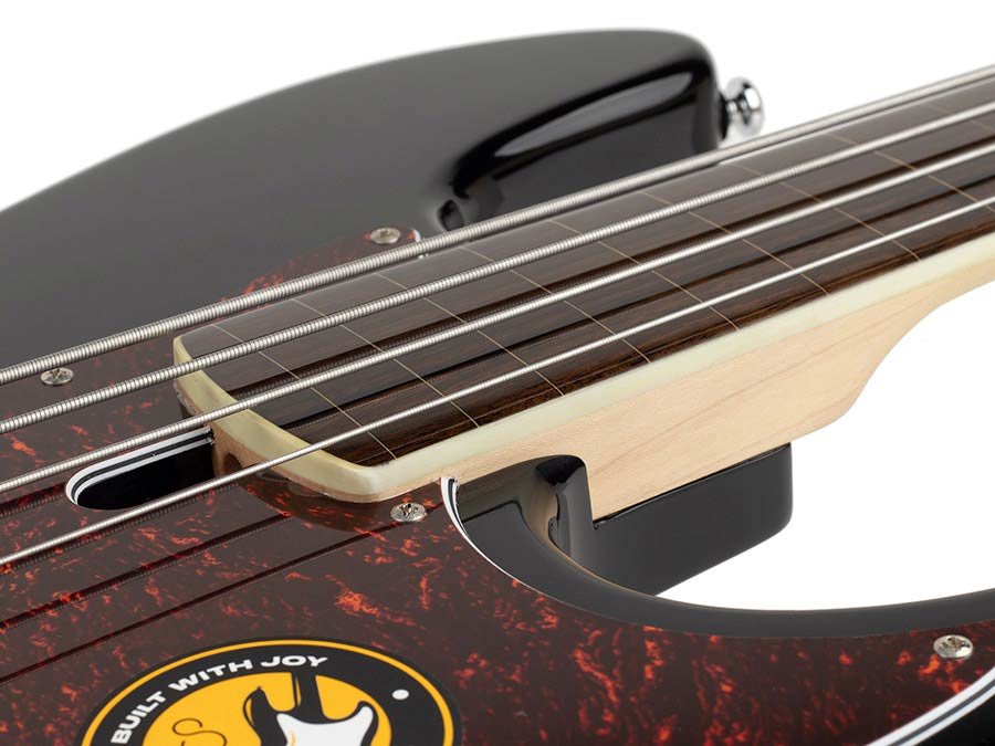 fretless alder 4-string active bass guitar black - Afbeelding 7