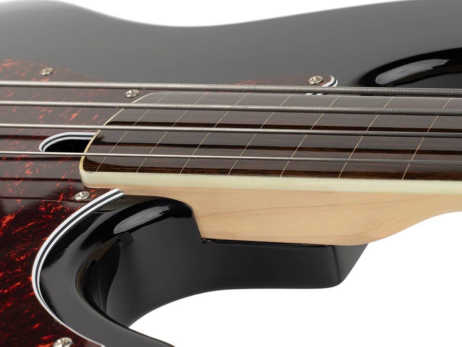 fretless alder 4-string active bass guitar black - Afbeelding 9