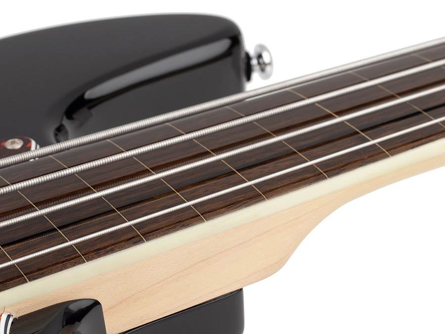 fretless alder 4-string active bass guitar black - Afbeelding 10