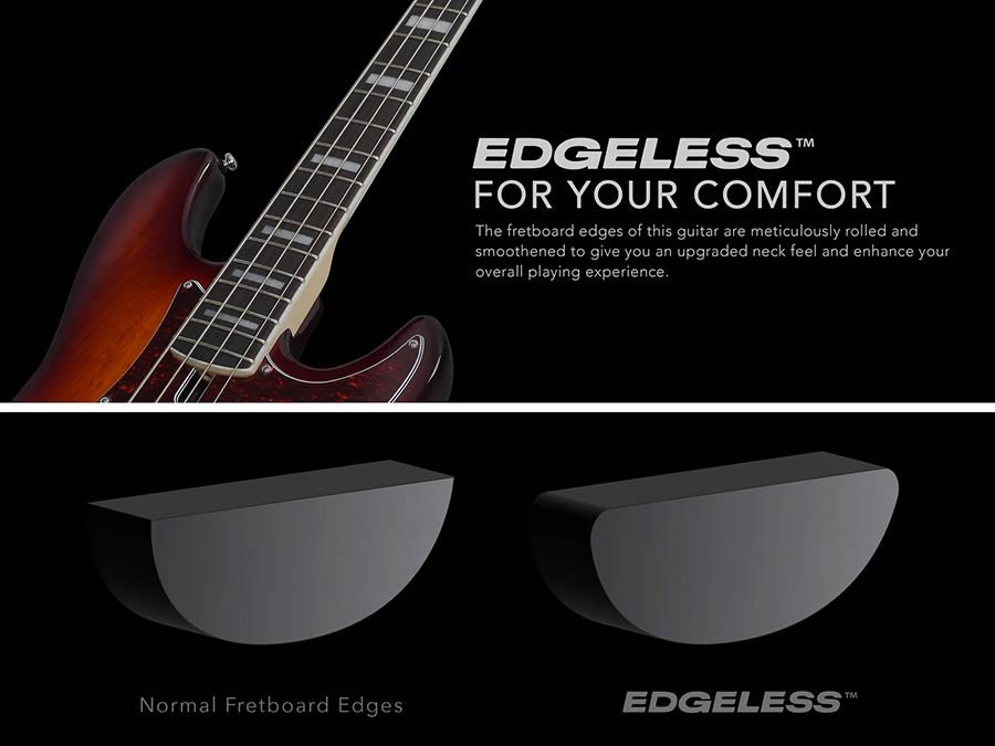 alder 4-string active bass guitar tobacco sunburst - Afbeelding 6