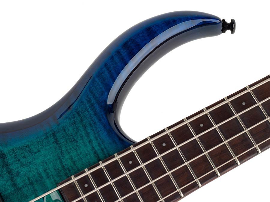 alder + solid maple 4-string bass guitar transparent blue - Afbeelding 13