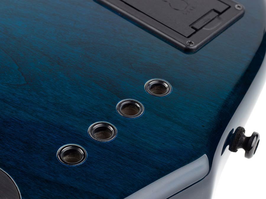 alder + solid maple 4-string bass guitar transparent blue - Afbeelding 15