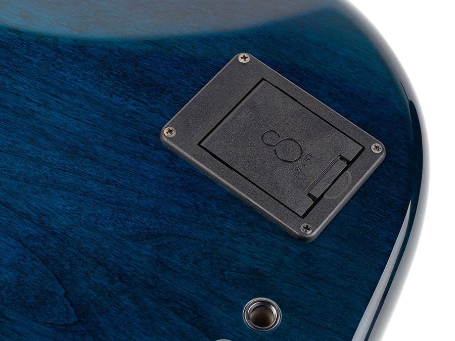 alder + solid maple 4-string bass guitar transparent blue - Afbeelding 16