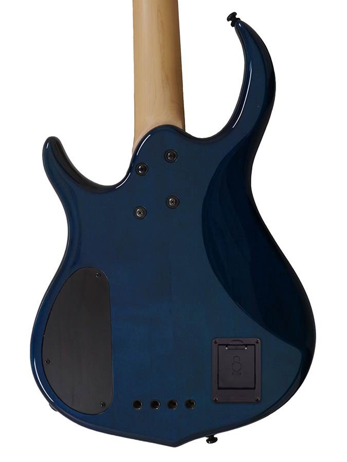 alder + solid maple 4-string bass guitar transparent blue - Afbeelding 4