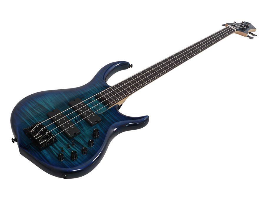 alder + solid maple 4-string bass guitar transparent blue - Afbeelding 5