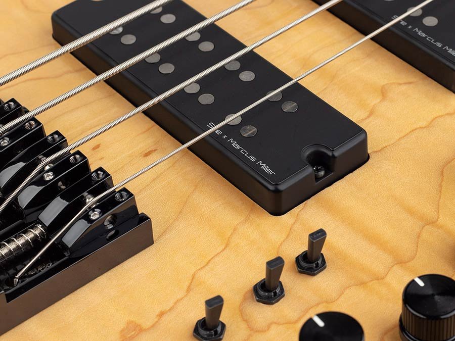 swamp ash + solid maple 4-string bass guitar natural - Afbeelding 10