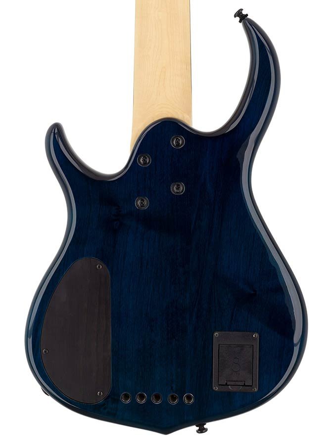 alder + solid maple 5-string bass guitar transparent blue - Afbeelding 9