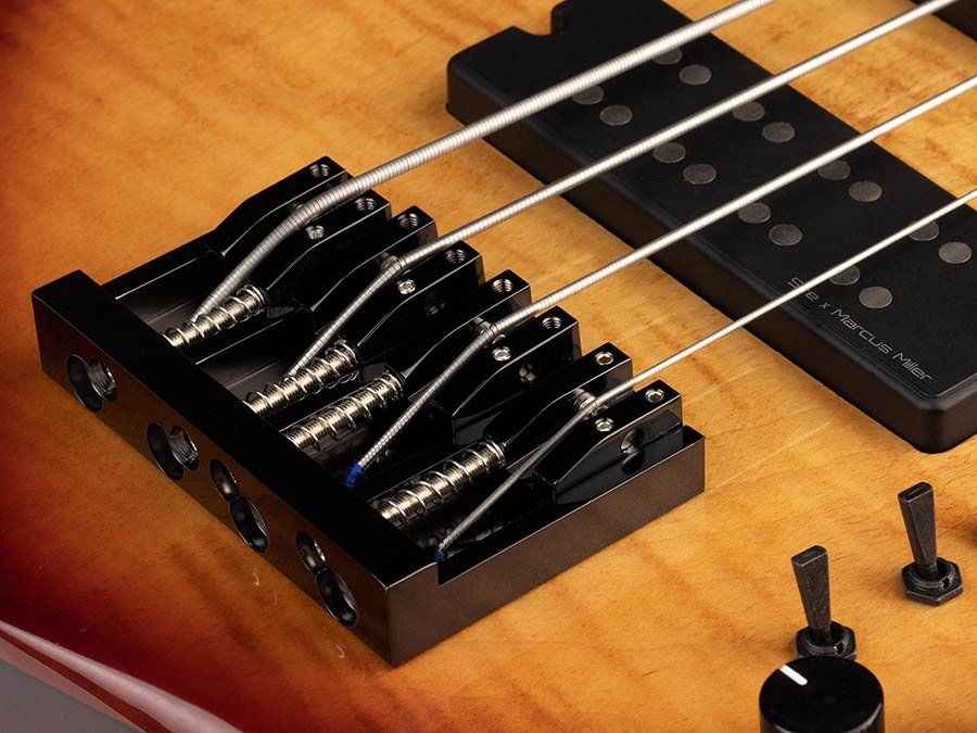 fretless alder + solid maple 4-string bass guitar brown - Afbeelding 5