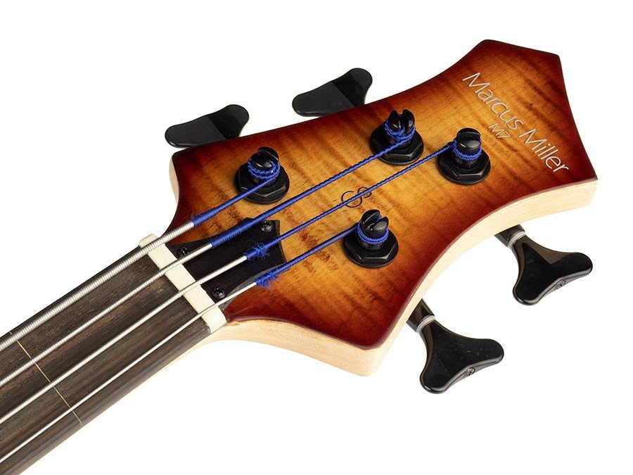fretless alder + solid maple 4-string bass guitar brown - Afbeelding 9