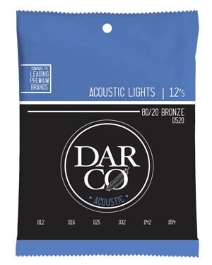string set acoustic 80/20 bronze, light 012