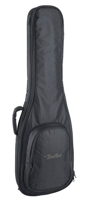 gig bag for electric guitar, 6 mm. padding, nylon, 2 straps, large pocket, black