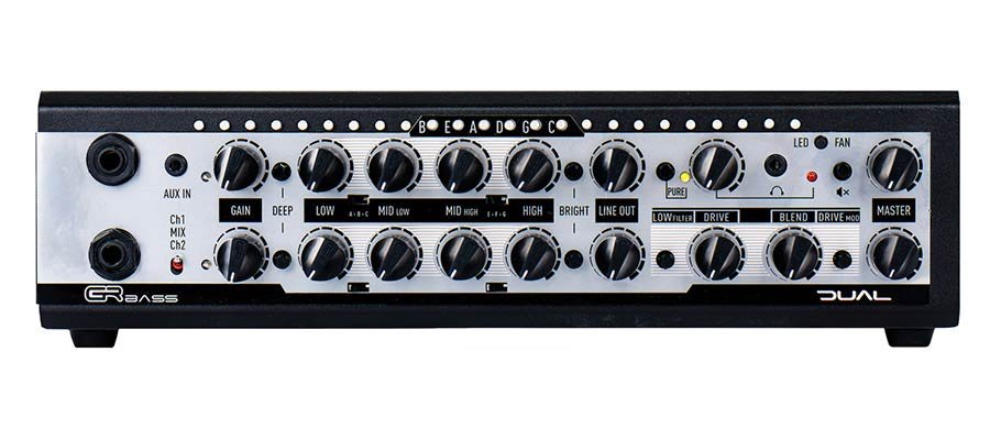 class D 2 channel bass amplifier, 800w 3,25kg, black - Afbeelding 3