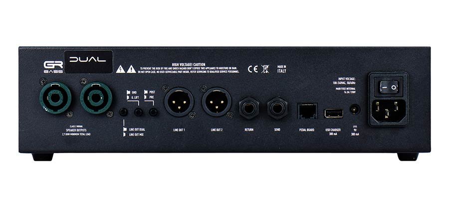 class D 2 channel bass amplifier, 800w 3,25kg, black - Afbeelding 4