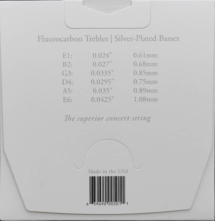 string set classic, regular tension fluorocarbon trebles & medium tension basses - Afbeelding 2