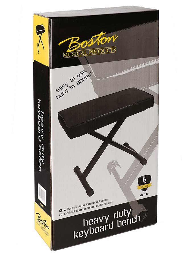 keyboard bench, extra strong X-model, with EZ lock, leather look seat 30 x 60 cm - Afbeelding 6