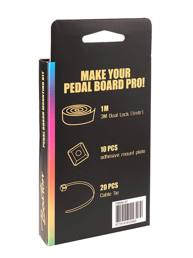 pedal board mounting kit: 3M Dual Lock (1mtr), 10pcs adhesive mount plate, 20pcs cable tie - Afbeelding 3
