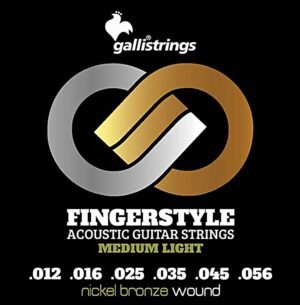 string set acoustic, nickel & bronze winding, medium light 012-016-025-035-045-056