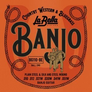 string set for 6-string guitar banjo, silk & steel, ball ends