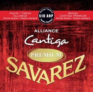 string set classic, Alliance trebles, Cantiga Premium basses, normal tension