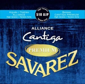 string set classic, Alliance trebles, Cantiga Premium basses, hard tension