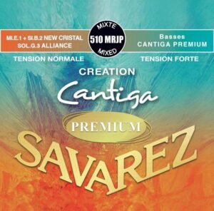 string set classic, New Cristal E1+B2, Alliance G3, Cantiga Premium basses, mixed tension