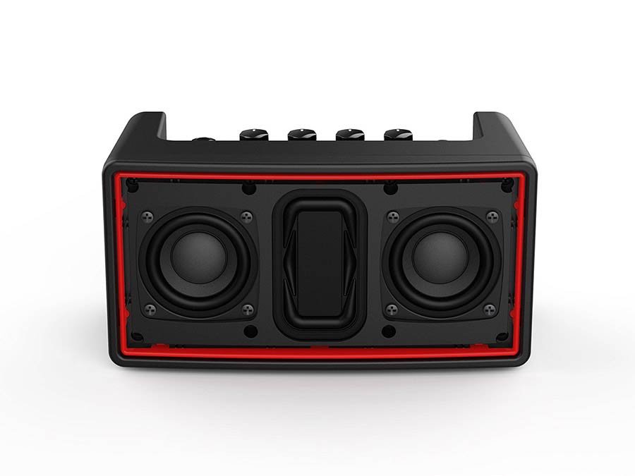 wireless rechargeable stereo guitar amplifier 10 watt, bluetooth transmitter, reverb+delay, drums - Afbeelding 4