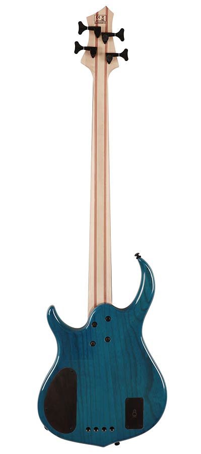 swamp ash 4-string active bass guitar transparent blue - Afbeelding 2