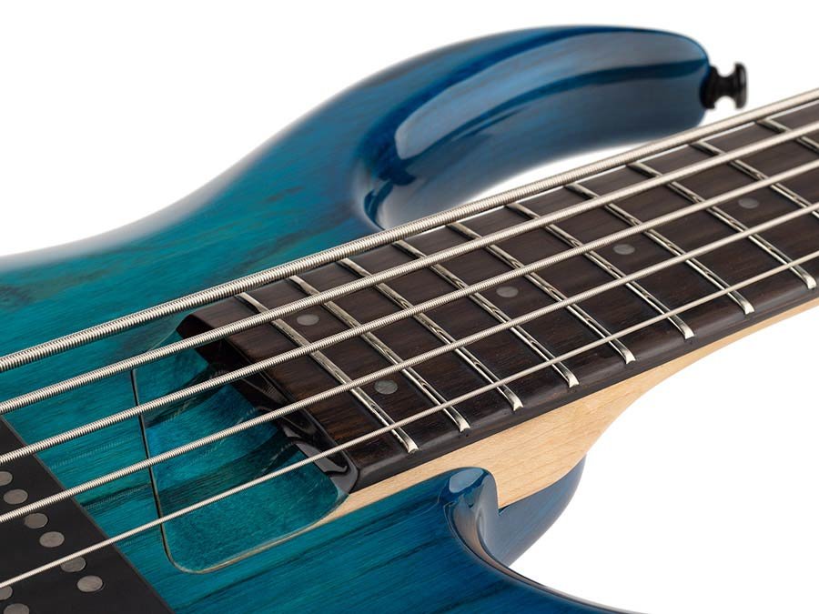swamp ash 5-string active bass guitar transparent blue - Afbeelding 11