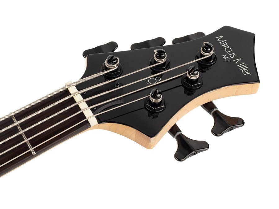 swamp ash 5-string active bass guitar transparent blue - Afbeelding 13