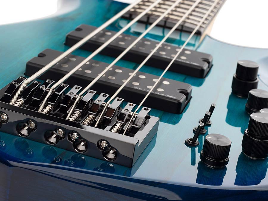 swamp ash 5-string active bass guitar transparent blue - Afbeelding 5