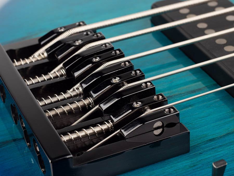 swamp ash 5-string active bass guitar transparent blue - Afbeelding 6