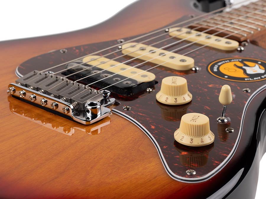 electric guitar S-style 3-tone sunburst - Afbeelding 4