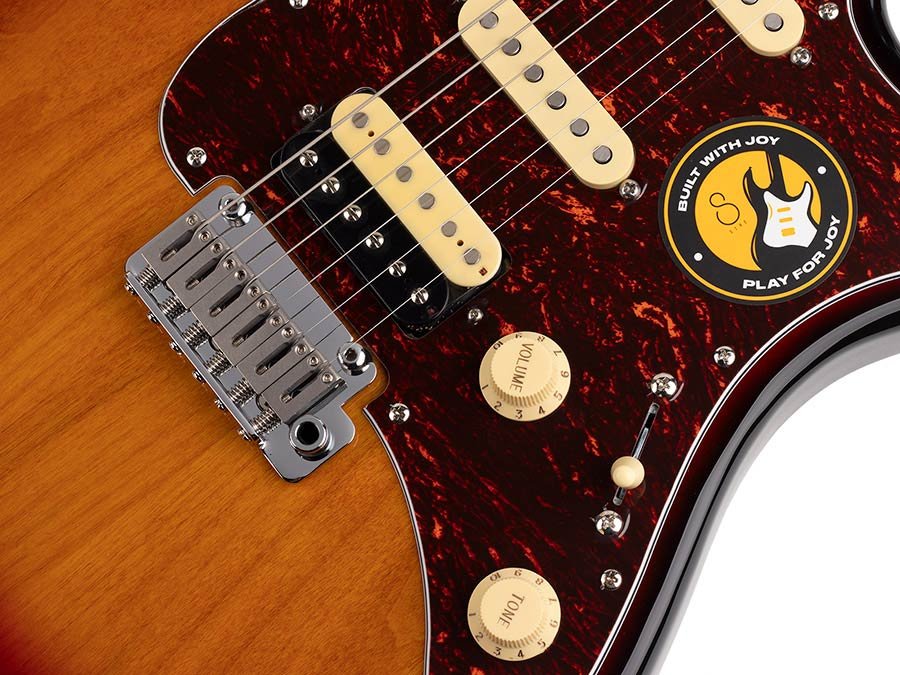 electric guitar S-style 3-tone sunburst - Afbeelding 6