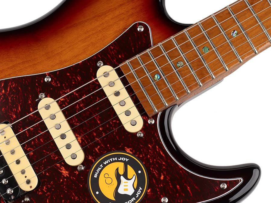 electric guitar S-style 3-tone sunburst - Afbeelding 7