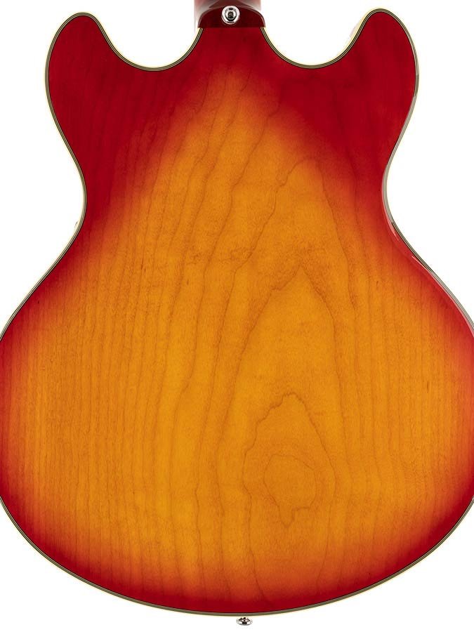 electric archtop guitar cherry sunburst - Afbeelding 4