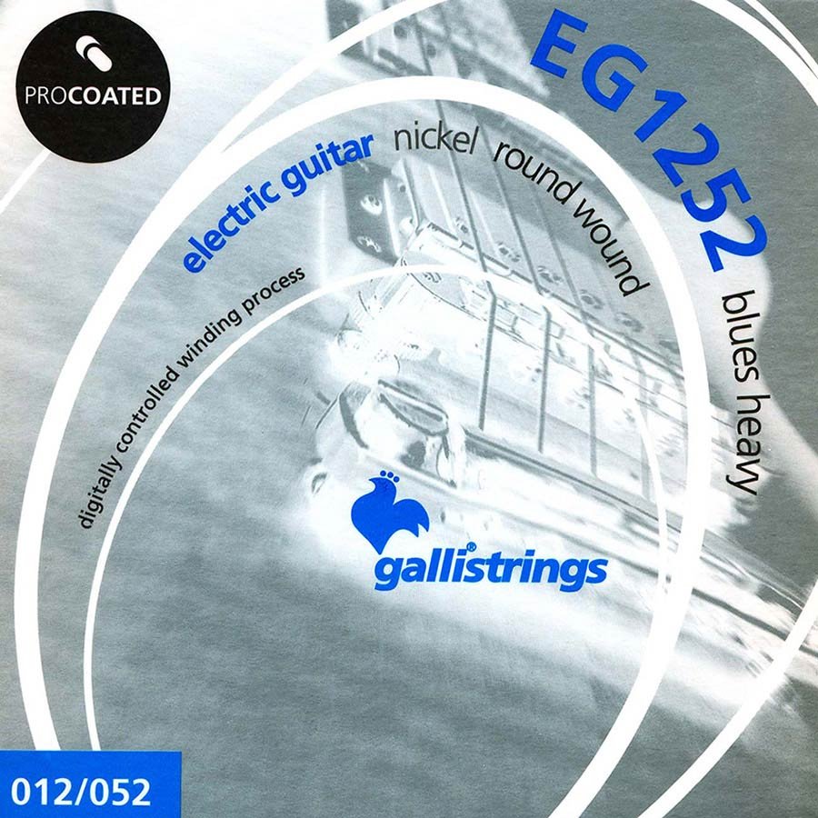 string set electric, coated nickel round wound, blues heavy, 012-015-019-032-042-052