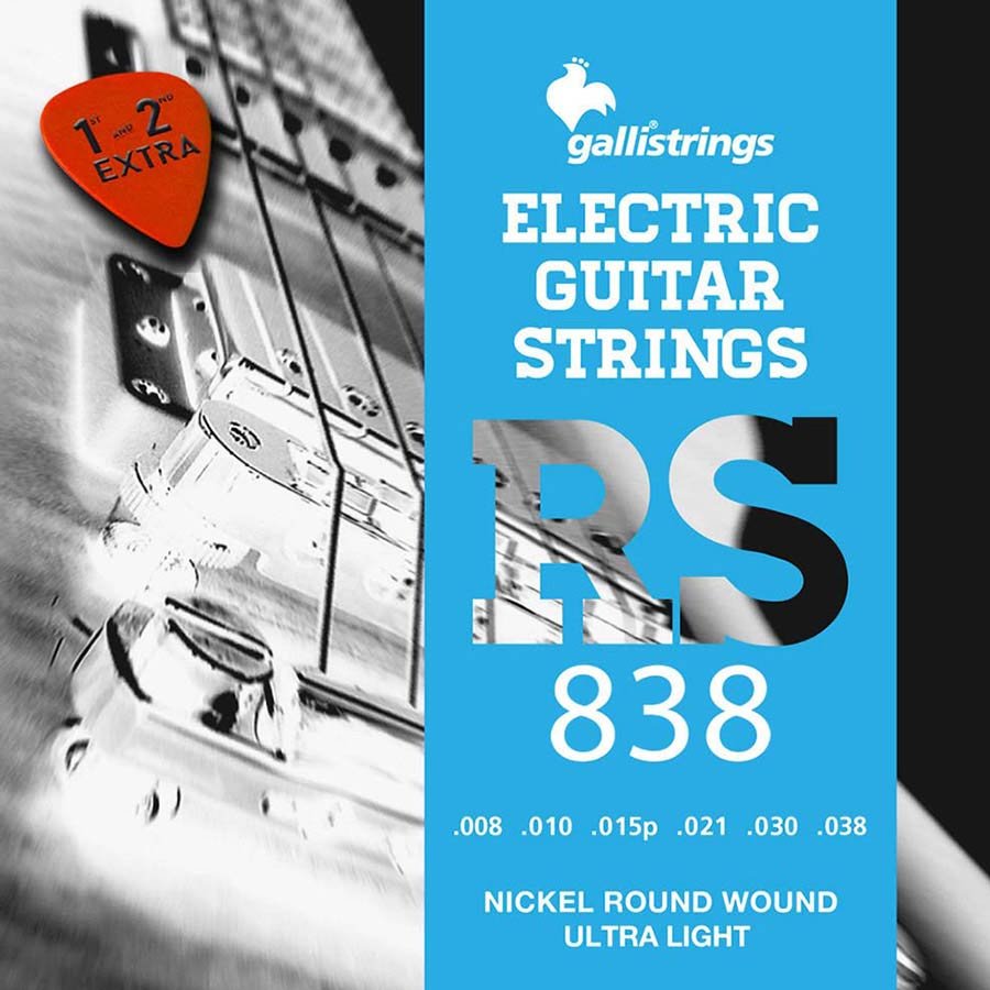 string set electric, nickel roundwound, ultra light, 008-010-015-021-030-038