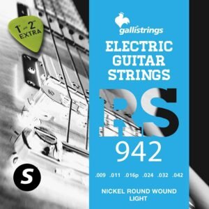 string set electric, nickel roundwound, light, 009-011-016-024-032-042